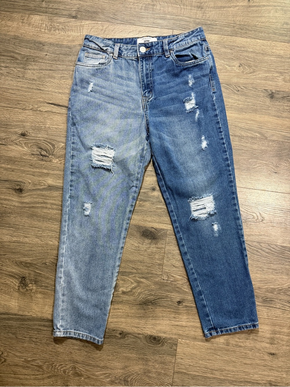 Refuge Denim Two Tone Mom Jeans